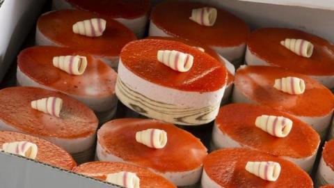 IJsdessert ovaal aardbei