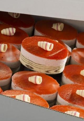 IJsdessert ovaal aardbei