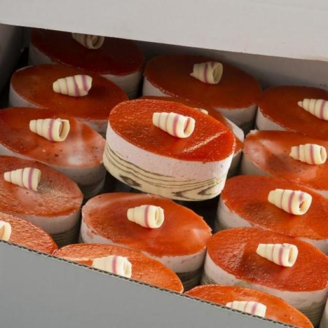 IJsdessert ovaal aardbei