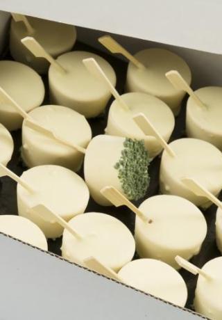 ijslolly in smaak naar keuze witte chocolade