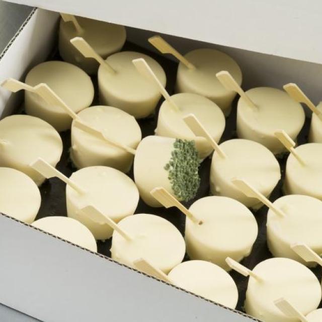 ijslolly in smaak naar keuze witte chocolade