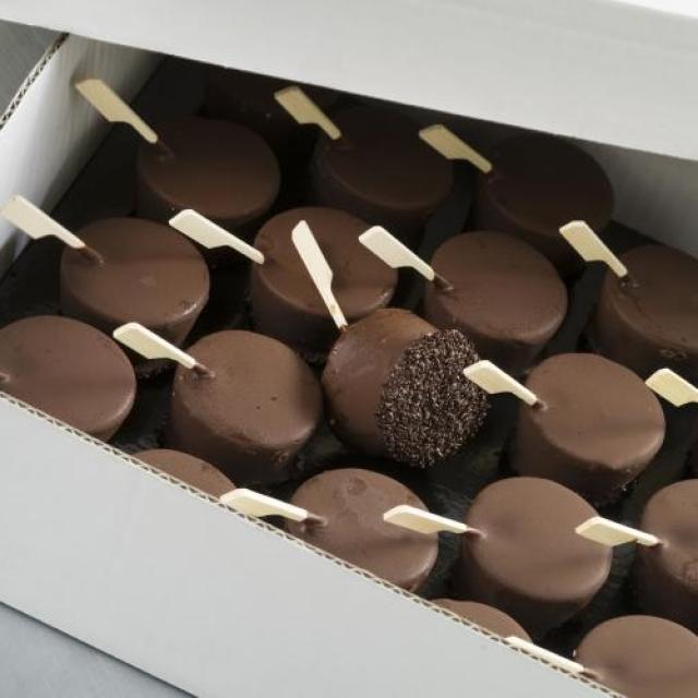 IJslolly, in smaak naar keuze met pure chocolade