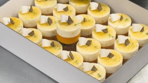 Bavarois dessert kwark met mandarijn
