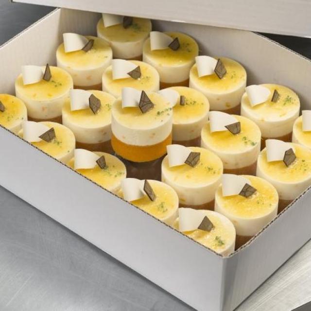 Bavarois dessert kwark met mandarijn