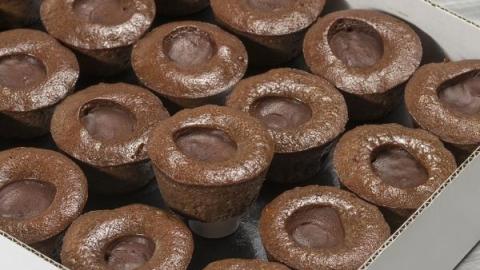 Warm chocolade lava dessert