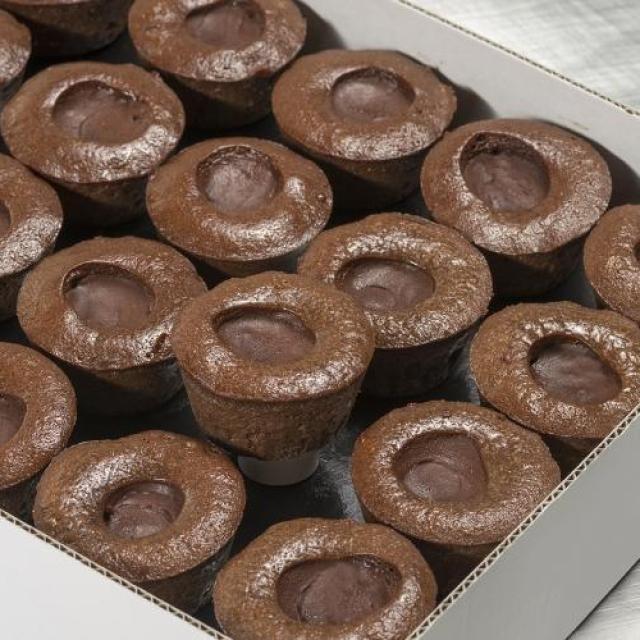Warm chocolade lava dessert