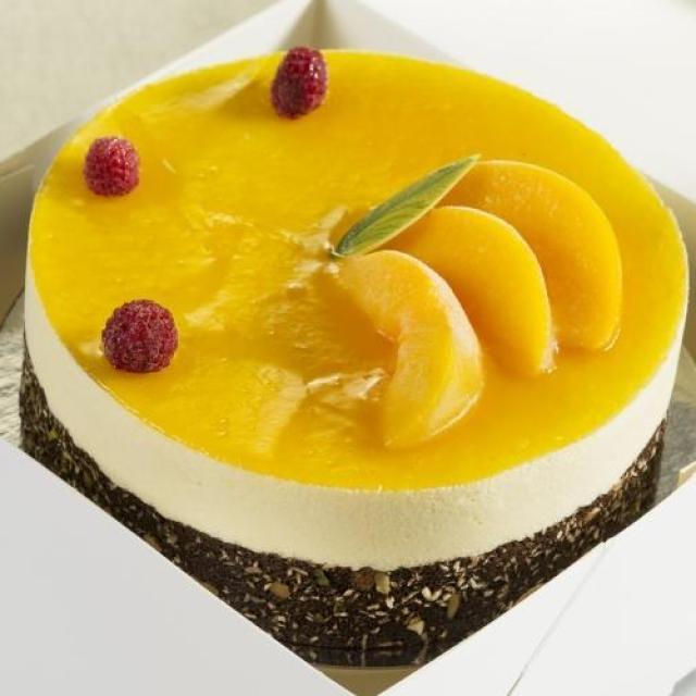 Bavarois taart perzik, 6-8 pers.
