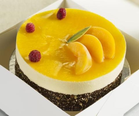 Bavarois taart perzik, 6-8 pers.