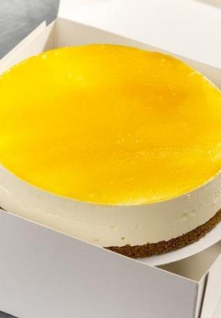 Cheesecake met een bodem van kandijkoek, 6-8 pers.