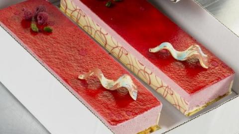 Longeur bavarois framboos
