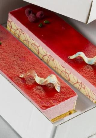 Longeur bavarois framboos