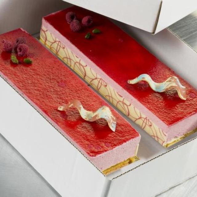 Longeur bavarois framboos