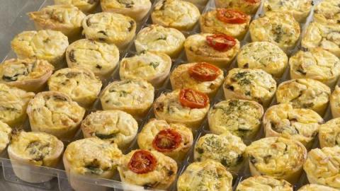 Quiche warm