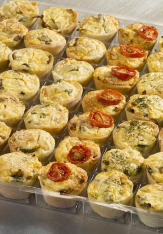 Quiche warm