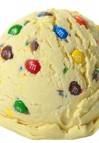 Banaan met M&M