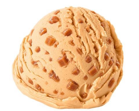 Caramel met caramel blokjes