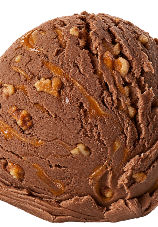 Chocolade caramel met walnoot stukjes