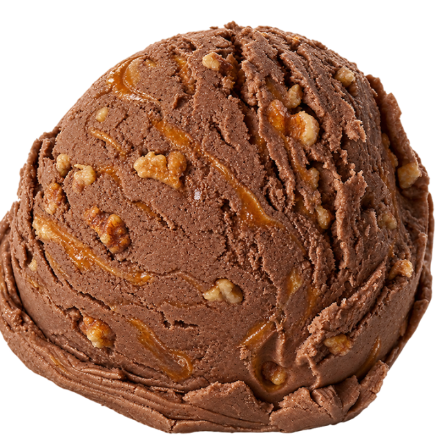 Chocolade caramel met walnoot stukjes