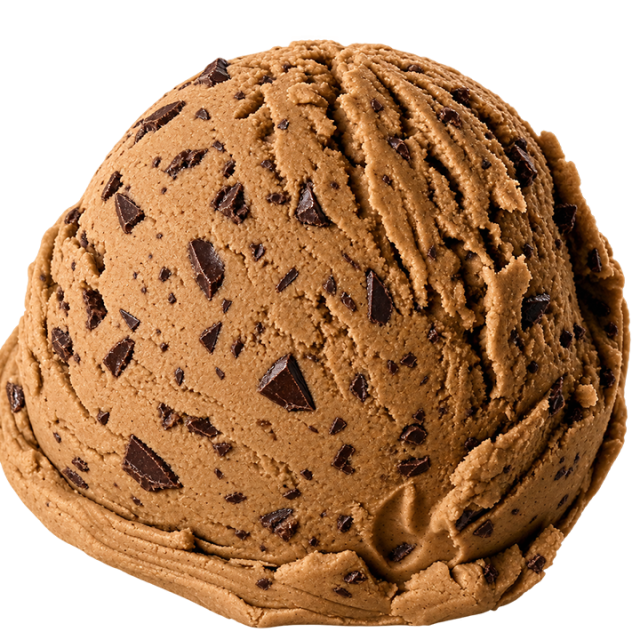 Koffie met stukjes pure chocolade