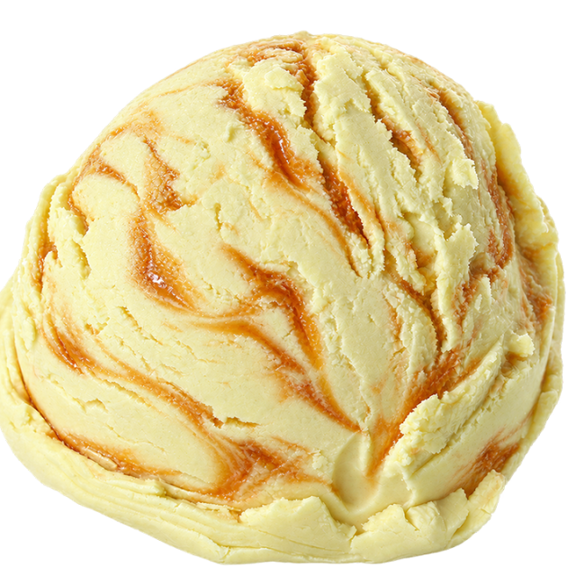 Peer crème met draai caramel