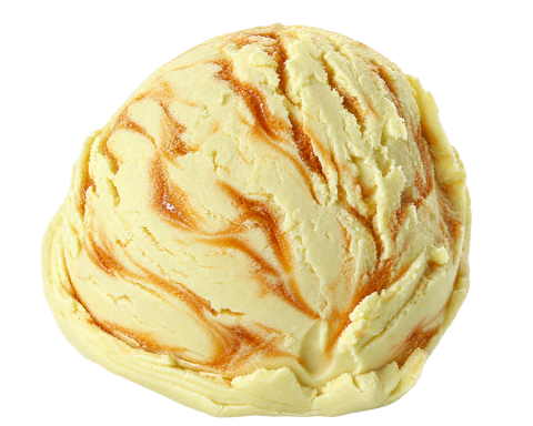 Peer crème met draai caramel