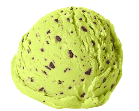 Pistache met stukjes pure chocolade