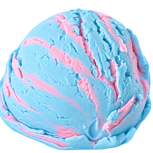 Smurf met roze kauwgom
