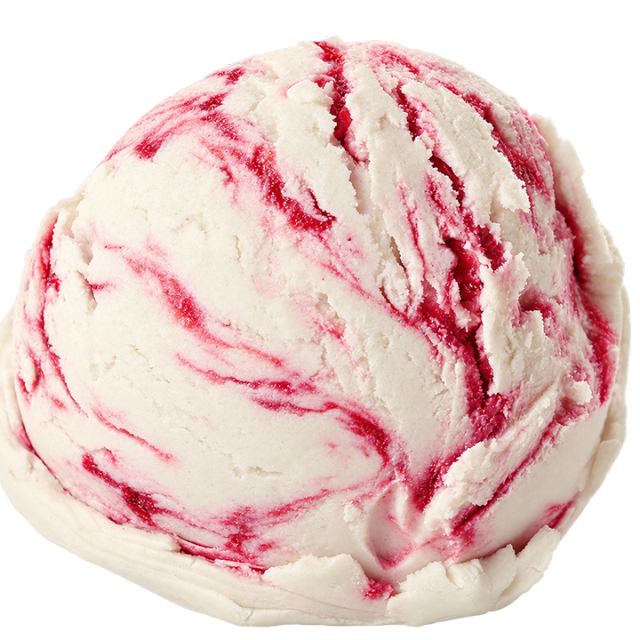Yoghurt met draai framboos